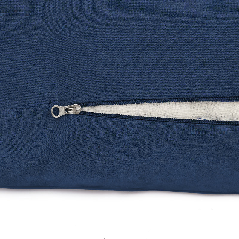 Yoga Bolster Pillow Meditation Pillow W/Washable Cover & Carry Handle, Navy Blue