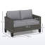 128cm Wide Straight Patio Sofa with Cushions-199046138-199046137