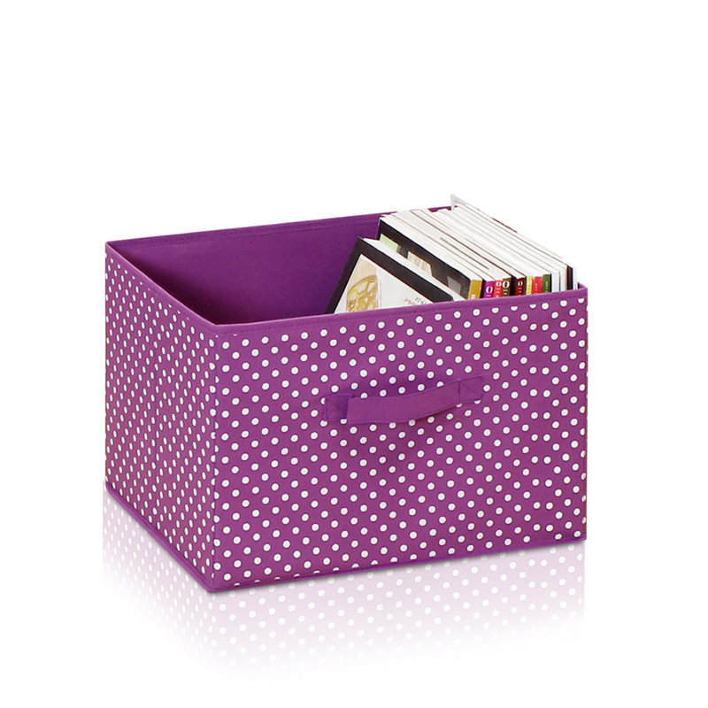 Rebrilliant Fabric Decorative Bin, Purple