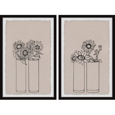Clear Round Vases by Parvez Taj - 2 Piece Single Picture Frame Painting