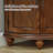 American-Style Retro Rubberwood Triangular Corner Storage Cabinet