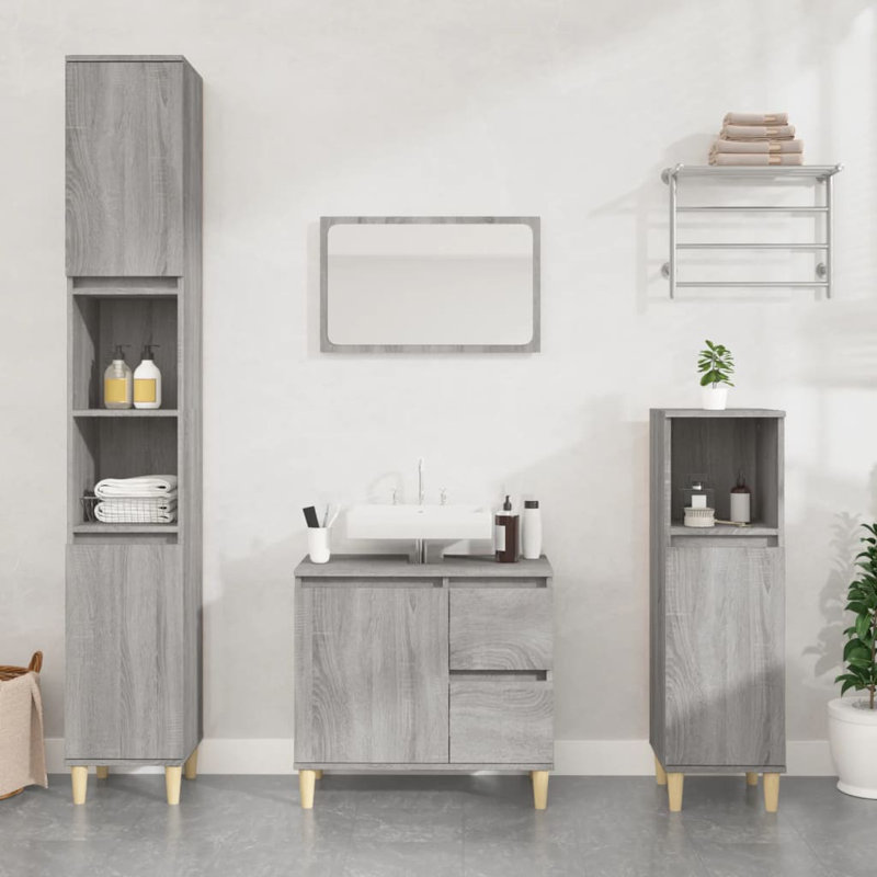 Wona Bathroom Furniture Suite, Grey Sonoma