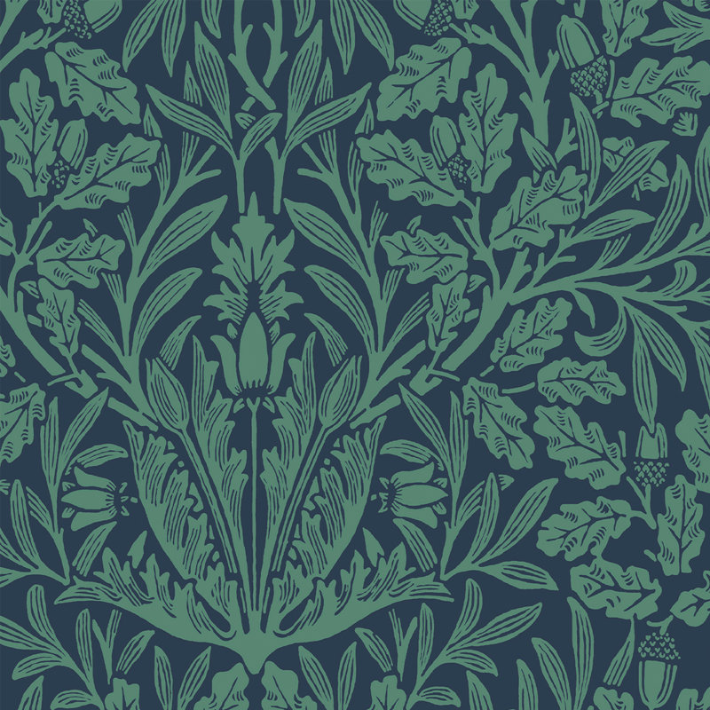 Papier peint Grody Acorn Sage, Bleu
