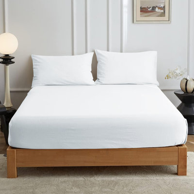 Leila Microfiber 25cm Deep Pocket Fitted Bed Sheet