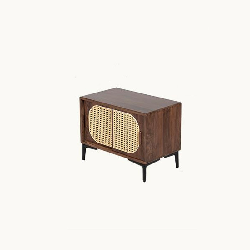 Banc de rangement en bois massif, Brun