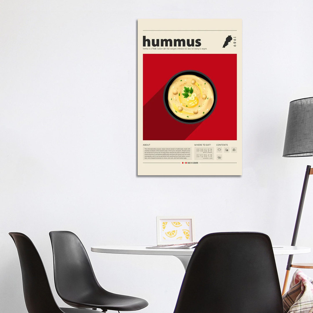 Hummus von GastroWorld - Galerie-umwickelte Leinwand Giclée auf Leinwand