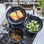 GreenPan Chatham Black Prime Midnight Healthy Ceramic Nonstick, 5 Piece Cookware Set