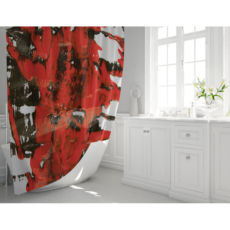 Rideau de douche simple abstrait, H 72 po x l 70 po