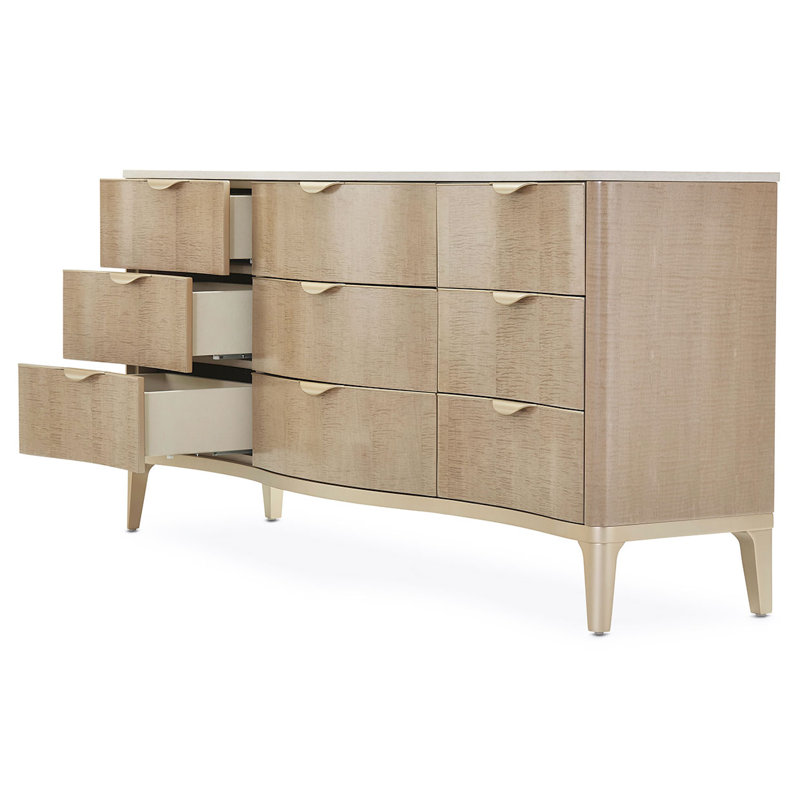 Malibu Crest Upholstered Standard 5 Piece Bedroom Set, Queen