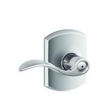Accent Lever with Greenwich Trim Bed and Bath Lock
