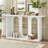 Modern and Curved Design Ash Veneer Console Table with Shelf-516711238