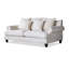 Causeuse coussin beige en coton et lin