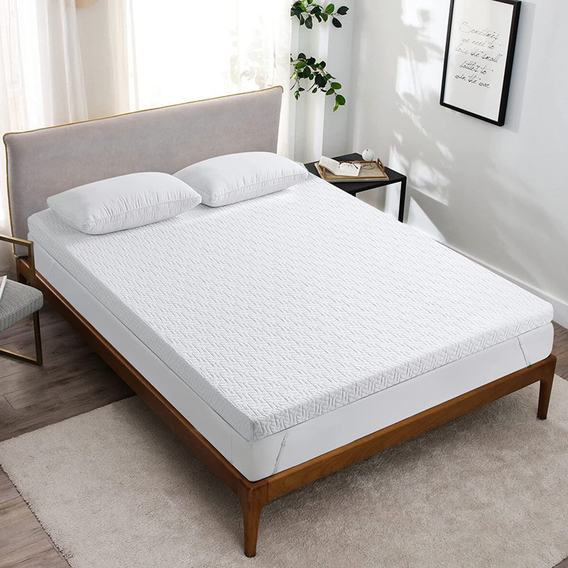 Surmatelas en polyester 3 po, Blanc, Grand