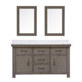 Jessen 60" Double Bathroom Vanity Set with Mirror