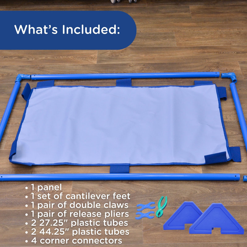 Panneau de jeu rectangulaire - avec pieds, Bleu clair