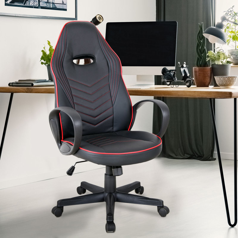 Fauteuil de jeu ergonomique, Rouge