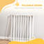 Pet Safety Gate 3 Panels Playpen Metal Fence with Walk Through Door White