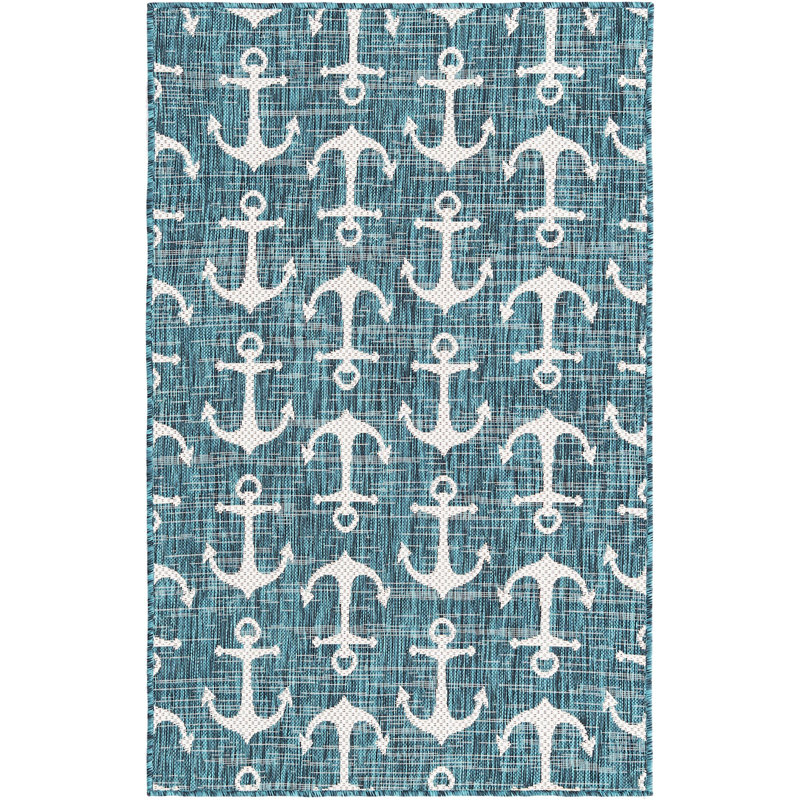 Outdoor Ayton Area Rug Sea Grass Color, Rectangle 3'3" x 5'3"