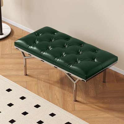 Banc rembourré vert