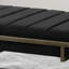 Banc rembourré noir Modern