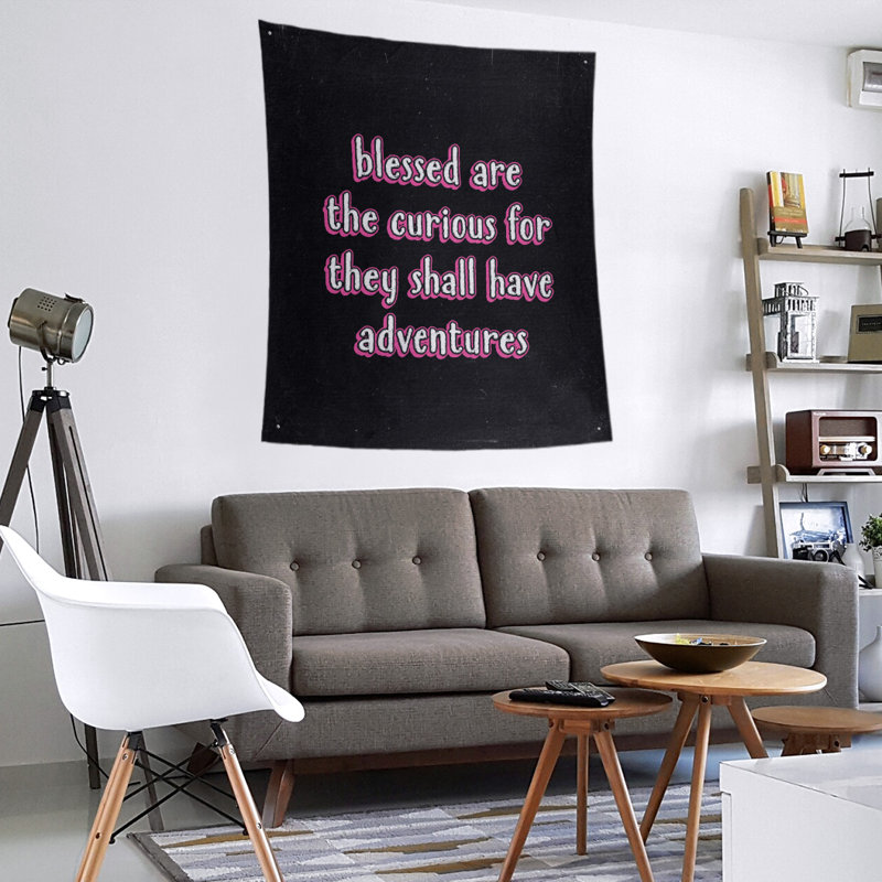 Tapisserie tableau noir en citation de polyester, H 27,5 po x l 37,5 po, Rose
