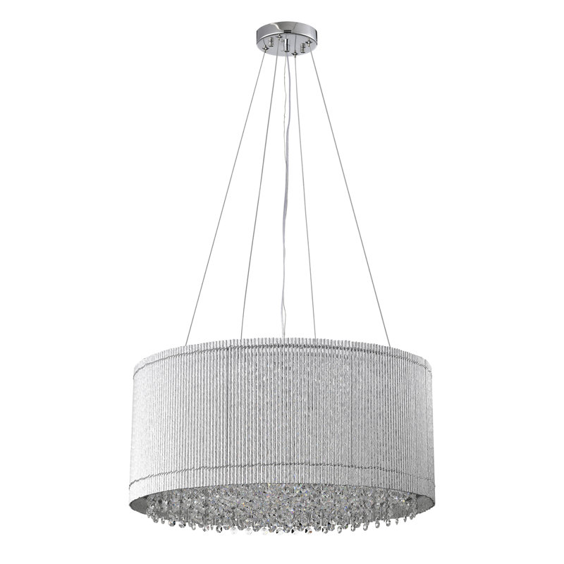 Tubes Drum Shade Chandelier, 5-Light