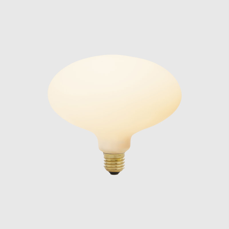 Knuckle Table Lamp In Blackened Oak + Oval, Oval Bulb