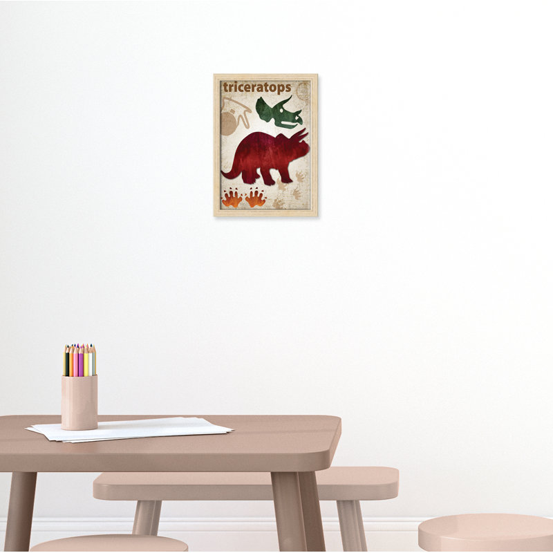 Adhésif décoratif dinosaures-04 ', H 15 po x l 11 po x P 1,1875 po, Cadre boîte beige