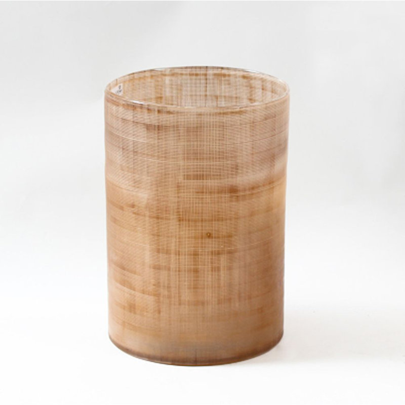 Porte-votive en verre métallique, Beige, H 11,81 po x l 8,07 po x P 8,07 po