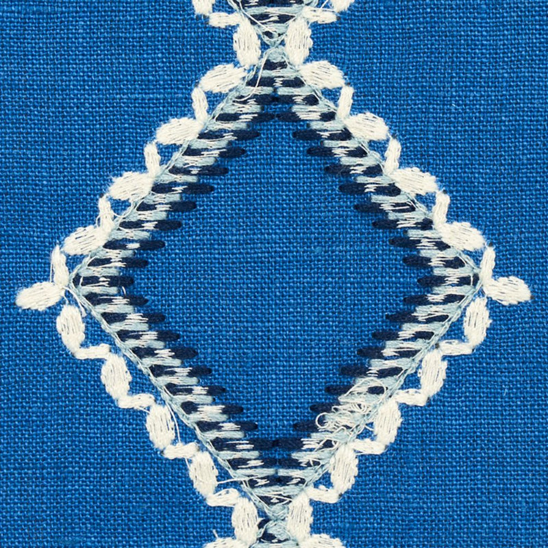 Branson Embroidery Fabric, Blue