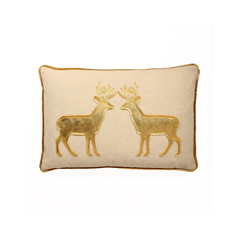 Patchwork Throw Pillow, Gold, Down