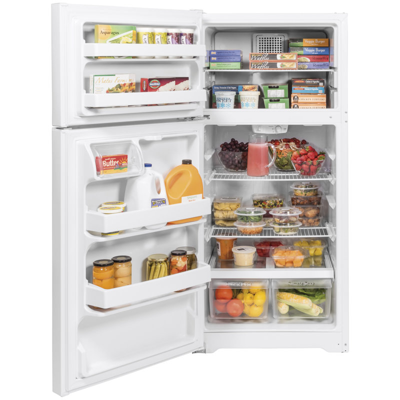28" Energy Star Top Freezer Refrigerator, White, Left