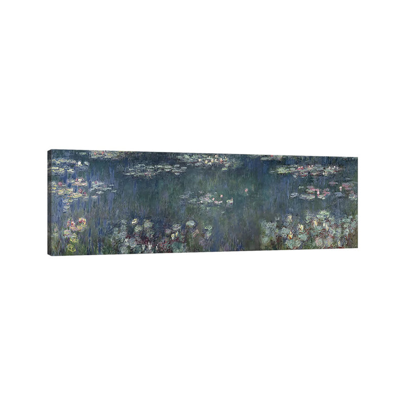 Waterlilies: Reflections, 1914-18 P by Claude Monet - Floater Frame Painting on Canvas, No Framed