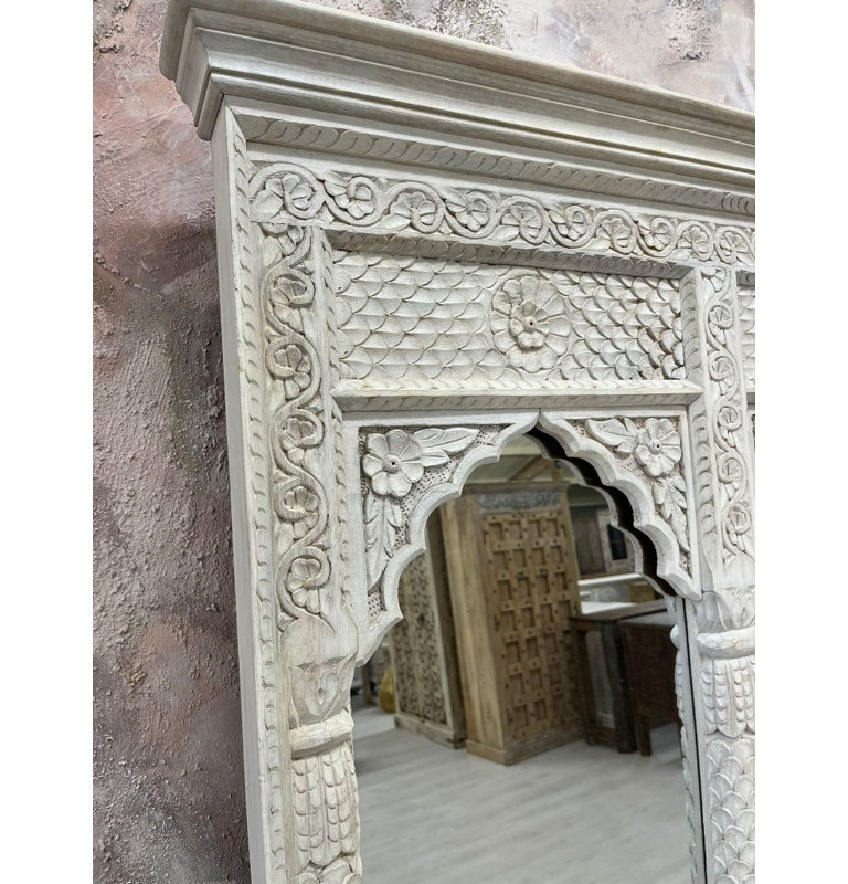 Angelien Wood Flat Mirror