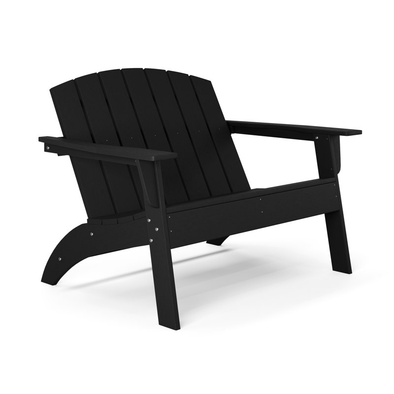 Chaise Adirondack en plastique Keddie, Noir
