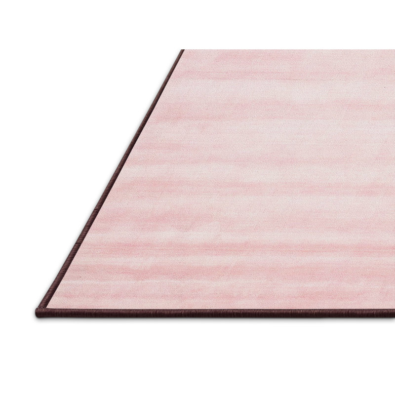 Tapis de zone rose contemporaine, Rectangle 5 pi x 7 pi