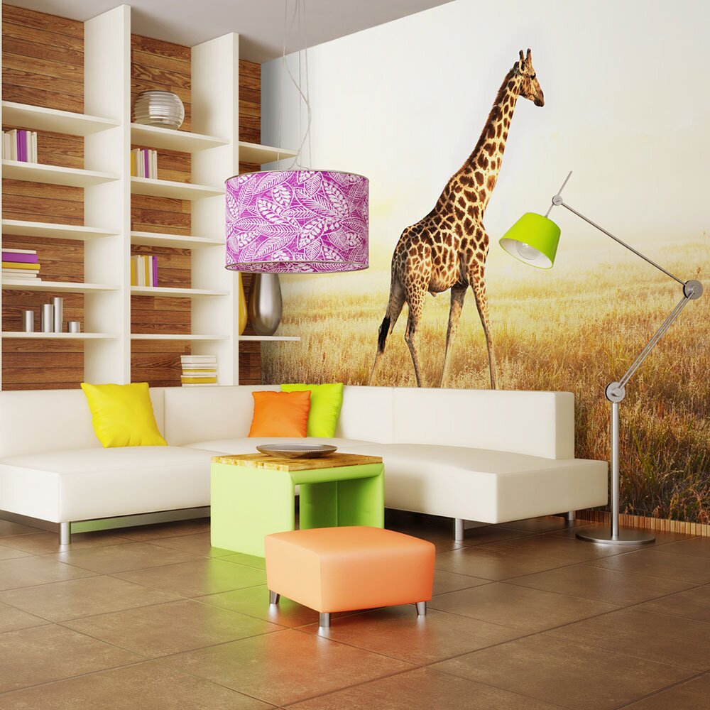 Fototapete Giraffe - Spaziergang 193 cm x 250 cm