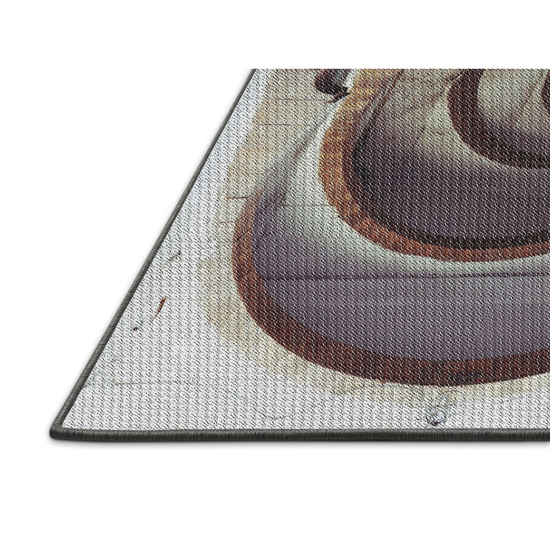 Tapis gris/brun tissé à la machine, Rectangle 2 pi x 3 pi