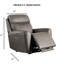 Fauteuil inclinable électrique de style transitionnel avec repose-pieds extensible, accoudoirs larges, salon principal