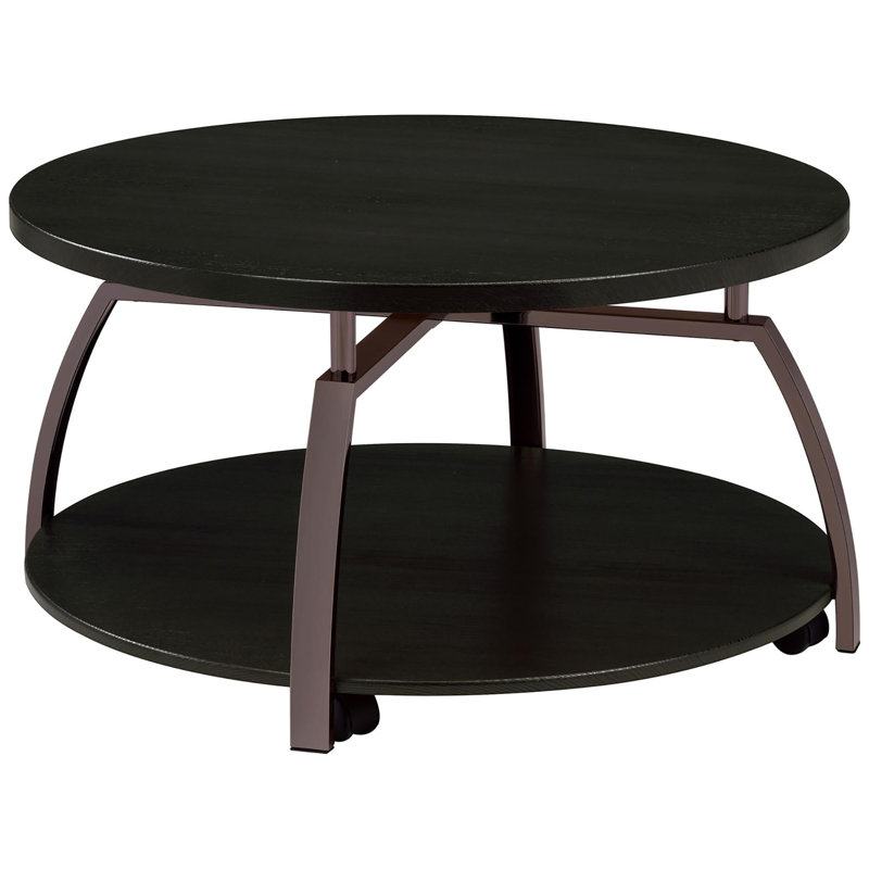 Table en nickel foncé et gris foncé pour l'espace de vie principal