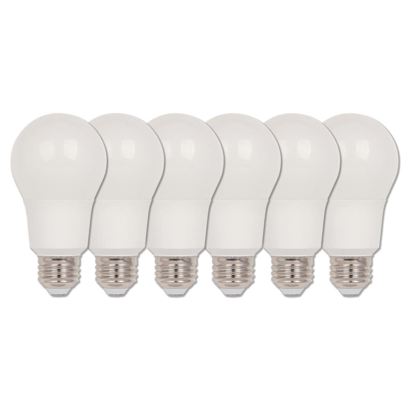 A19 DEL, ampoule à intensité variable, blanc E26 / base moyenne (standard), 5000 K, 6 W, H 5,775 po x l 4,33 po x P 4,33 po