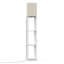 Lampe sur pied colonne 62,9 po avec tablettes Emonnie, bois massif véritable et ampoule incluse-1709860208