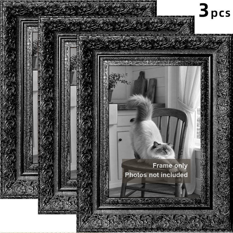 Cadre photo 8 PCS 8 "x 10" noir pour cadeaux de fête des Mères, Black, 3, 8" W x 10" H