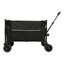 Chariot allongé pliable pliable avec auvent, capacité de poids de 480 lb, chariot de jardin pliant robuste avec grandes roues tout-terrain et porte-boissons, poche latérale et freins, moustiquaire