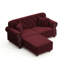 Canapé Chesterfield de 63 po de style Mid-Century moderne avec garniture cloutée, accoudoirs roulés, capitonné et 2 coussins-133070722