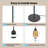 3-Light Boho Floor Lamp for Living Room, Rattan Wicker Standing Lamp with Palm Tree Design, Farmhouse Coastal Floor Light with Woven Shade, Tall Bohemian Lamp