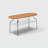 Simple Cherry Wood Stainless Steel Leg Shoe Changing Bench