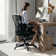 Higginsville High Back Mesh Ergonomic Swivel Office Computer Chair with Flip-up Arms