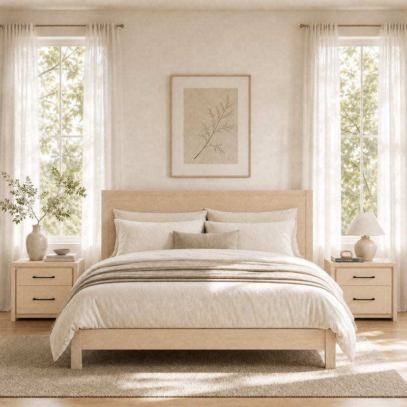 68.6cm W Bedside Table, Ivory White, Individual