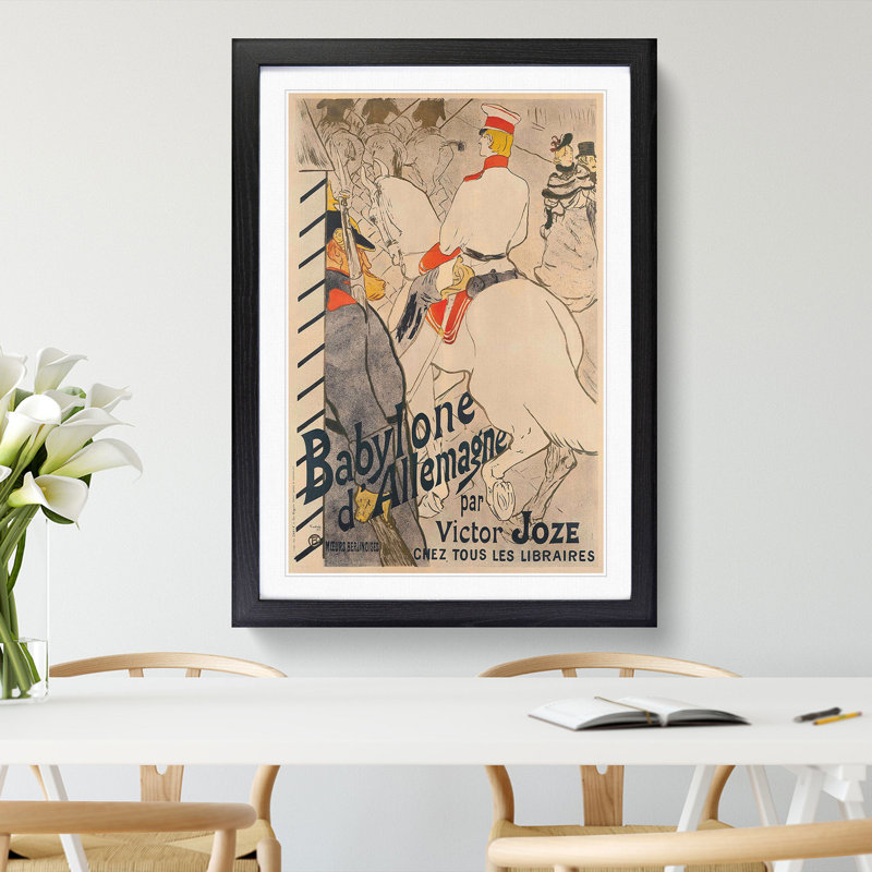 Babylone D'Allemagne by Henri de Toulouse-Lautrec - Picture Frame Graphic Art, Black Framed, 36cm H x 27cm W x 2cm D